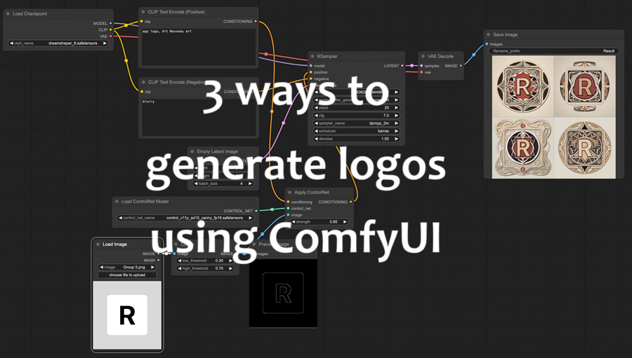ComfyUI生成Logo的3个方法