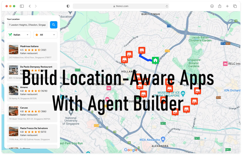 用Agent Builder构建地图搜索